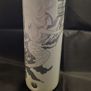 White mermaid starbucks water bottle